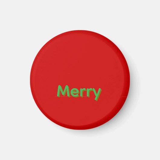 Merry Green Name on Red Magnet (Vorne)