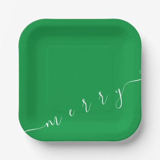 Merry Green Party Plate Pappteller (Vorderseite)