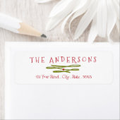 Merry Greetings Green Banner Rücksendeadresse (Insitu)