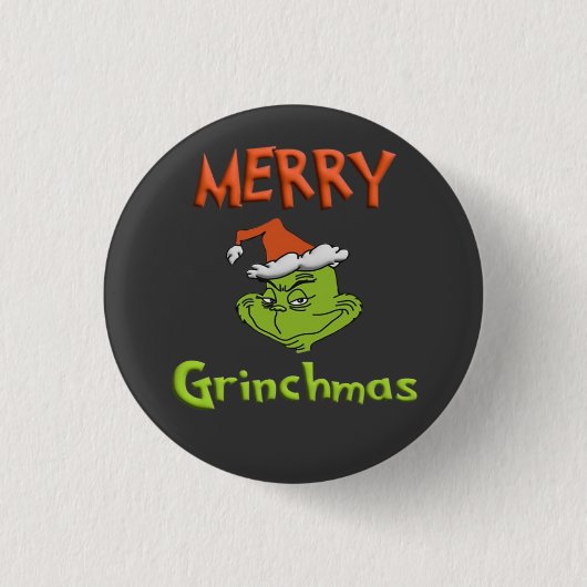 Merry Grinchmas Button (Vorderseite)