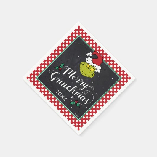 Merry Grinchmas | Grinch Holiday Party Serviette (Ecke)