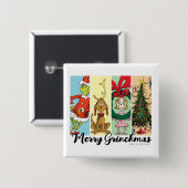 Merry Grinchmas Holiday Collage Button (Vorne & Hinten)