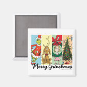 Merry Grinchmas Holiday Collage Magnet (Vorderseite/Rückseite)