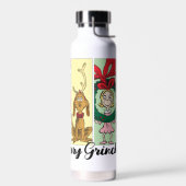 Merry Grinchmas Holiday Collage Trinkflasche (Links)