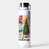 Merry Grinchmas Holiday Collage Trinkflasche (Rückseite)