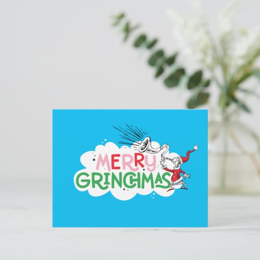 Merry Grinchmas Mister Grinch Postkarte (Stehend Vorderseite)
