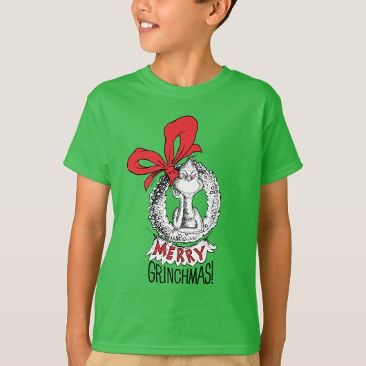 Merry Grinchmas Wreath T-Shirt (Vorderseite)