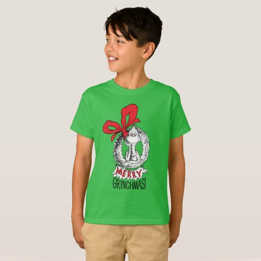 Merry Grinchmas Wreath T-Shirt (Vorne ganz)