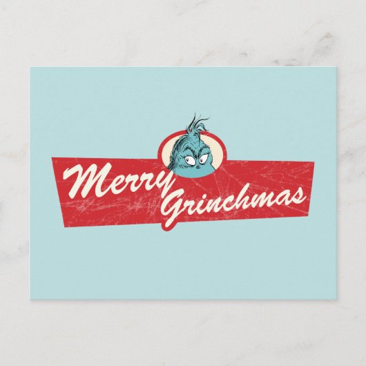 Merry Grinchmas zitieren den Knackpunkt Postkarte (Vorderseite)