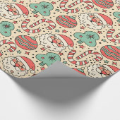 Merry & Groovy Retro Christmas Wrapping Paper Geschenkpapier (Ecke)
