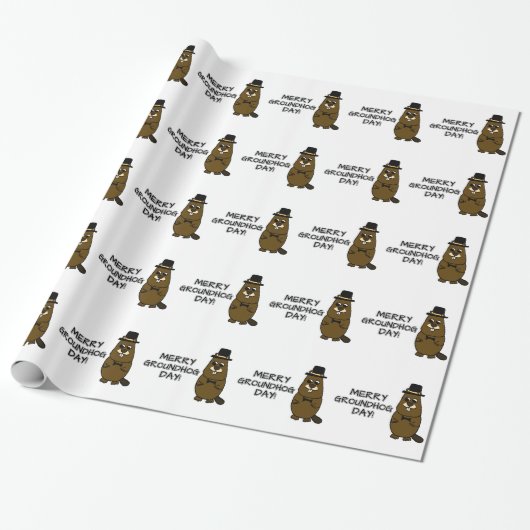 Merry Groundhog Day Geschenkpapier (Ungerollt)