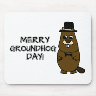 Merry Groundhog Day Mousepad