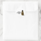 Merry Groundhog Day Runder Aufkleber (Tasche)