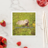 Merry Groundhog Day Serviette (Beispiel)