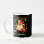 Merry Hairmas Christmas Sweater Santa Hairstylist  Kaffeetasse (Links)