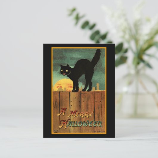 Merry Halloween Feiertagspostkarte (Stehend Vorderseite)