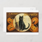 Merry Halloween Feiertagspostkarte (Vorne/Hinten)