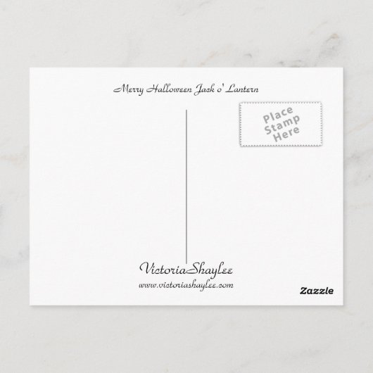 Merry Halloween Jack o' Lantern Postkarte (Rückseite)