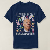 Merry Halloween Konfuse Joe Biden Bunny Osterda T-Shirt (Design vorne)