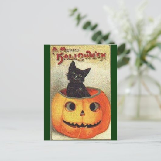 Merry halloween postkarte (Stehend Vorderseite)