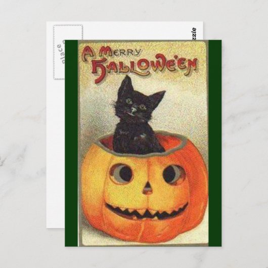 Merry halloween postkarte (Vorne/Hinten)