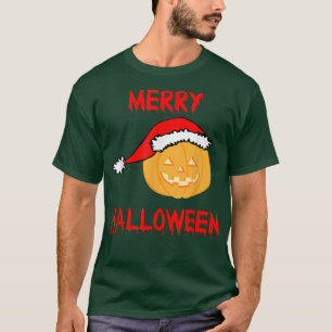 Merry Halloween Santa Kürbislaterne Beängstigend C T-Shirt