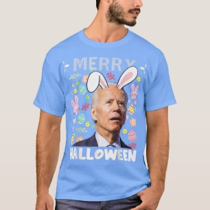 Merry Halloween verwirrte Joe Biden Bunny Easter D T-Shirt
