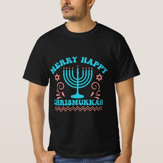 Merry Happy Chrismukkah Hanukkah T-Shirt (Vorderseite)