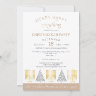 Merry Happy Tan Chrismukkah Holiday Party