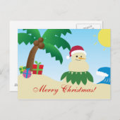 Merry Hawaii Christmas! (Mele Kalikimaka!) Feiertagspostkarte (Vorne/Hinten)