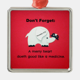 Merry Heart Doeth Good Like a Medicine Silbernes Ornament