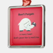 Merry Heart Doeth Good Like a Medicine Silbernes Ornament (Links)