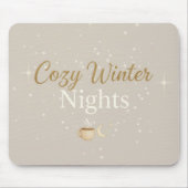 Merry Hearth: Cozy Winter Nights Minimalist Mousep Mousepad (Vorne)