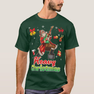 Merry Heavy Metal Weihnachten Weihnachtsgitarre T-Shirt