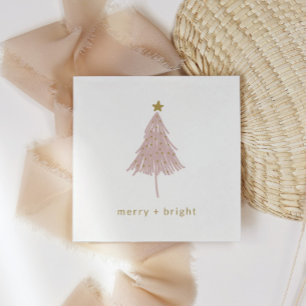 Merry + Helle Minimalistische Weihnachtsbaume Serviette