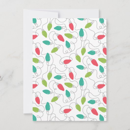 Merry + Helle Weihnachts-Party Einladung (Rückseite)