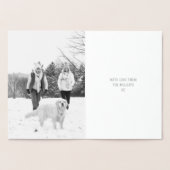 Merry + Helle Weihnachtskarte | Echter Silberstrei Folienkarte (Innenseite)