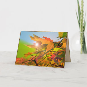 Merry Herbst Maple-Blätter Feiertagskarte