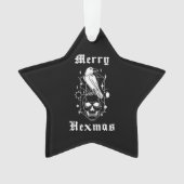 Merry Hexmas Witz Skull Spooky Hexchcraft Ornament (Vorderseite)