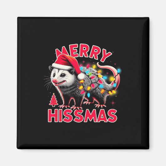 Merry Hissmas Funny Possum Weihnachten Weihnachten Magnet (Vorne)