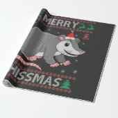 Merry Hissmas Funny Ugly Xmas Sweater Opossum Gesc Geschenkpapier (Ungerollt)