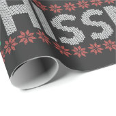 Merry Hissmas Funny Ugly Xmas Sweater Opossum Gesc Geschenkpapier (Rolleneckpunkt)