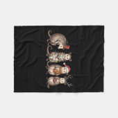 Merry Hissmas Opossum Weihnachts-Weihnachtsmannmüt Fleecedecke (Vorderseite (Horizontal))