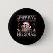 Merry Hissmas Ssum Christmas Ossum Lover Ugly Swea Button (Vorderseite)
