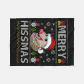 Merry Hissmas Ssum Christmas Ossum Lover Ugly Swea Fleecedecke (Vorderseite (Horizontal))