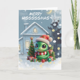 Merry Hisssmas Funny Snake Weihnachten