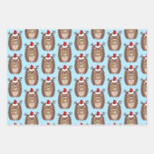 Merry Hog mas Igel lustige Witz Weihnachten Geschenkpapier Set (Vorderseite 3)