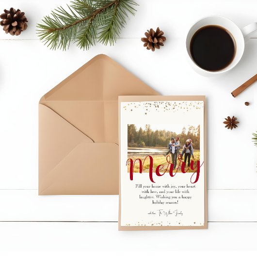 Merry Holiday Card Einladung