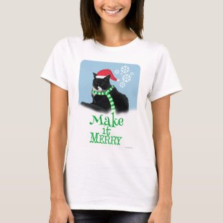 Merry Holiday Cat T-Shirt