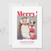 Merry Holiday Foto Card Feiertagskarte (Vorderseite)